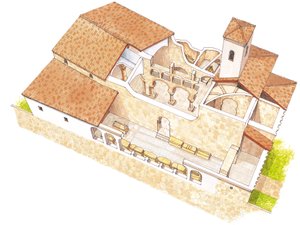 サンミランデラコゴラ。スソ修道院。ラリオハ、スペイン